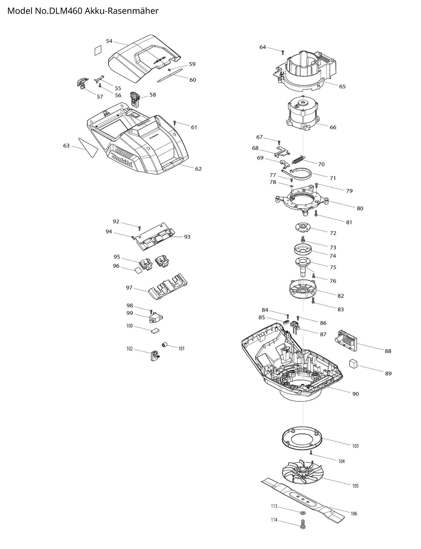 Makita DLM460 Ersatzteile