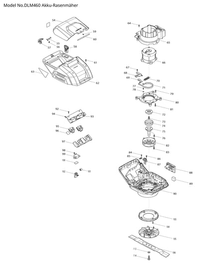 Makita DLM460 Ersatzteile