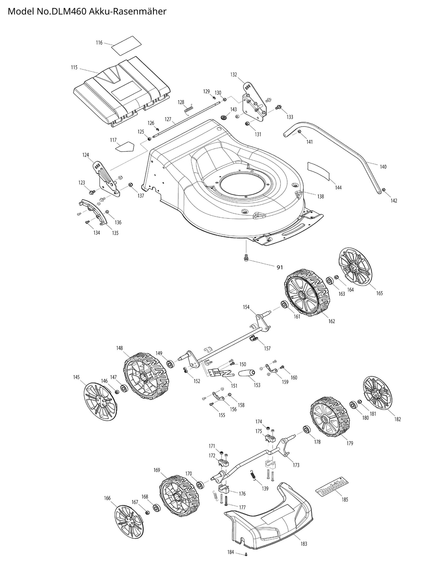 Makita DLM460 Ersatzteile