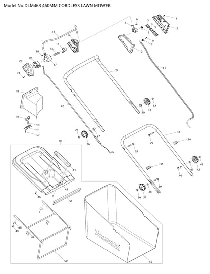 Makita DLM463 Ersatzteile