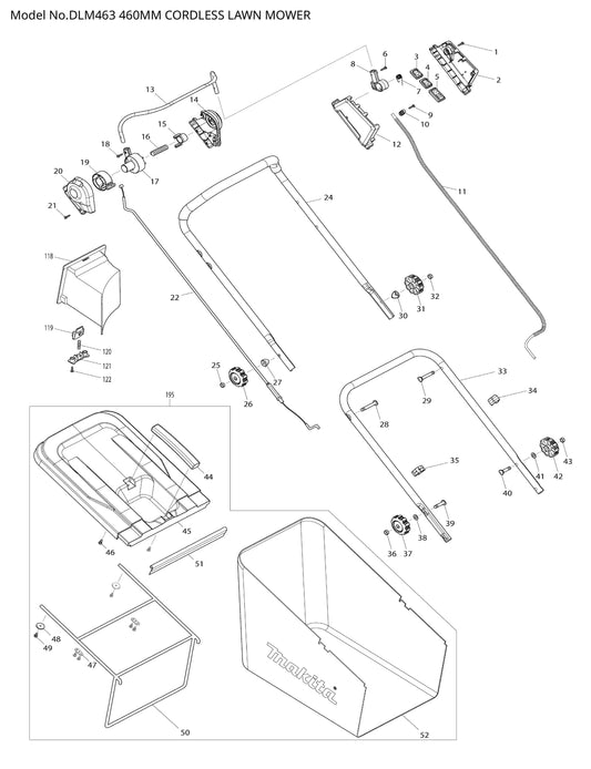 Makita DLM463 Ersatzteile