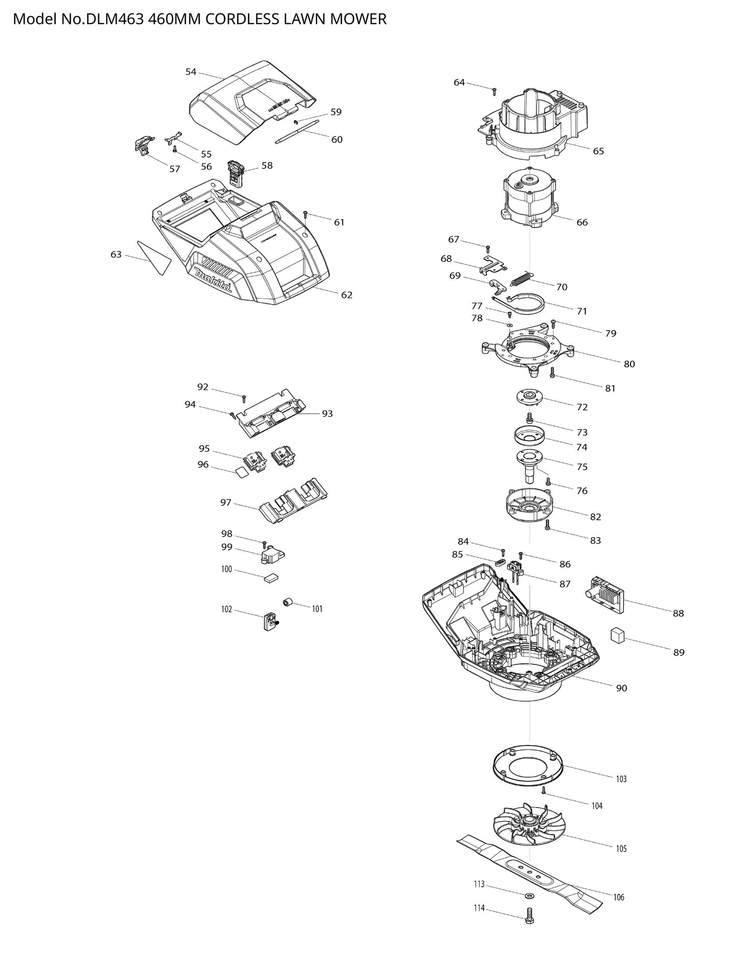 Makita DLM463 Ersatzteile
