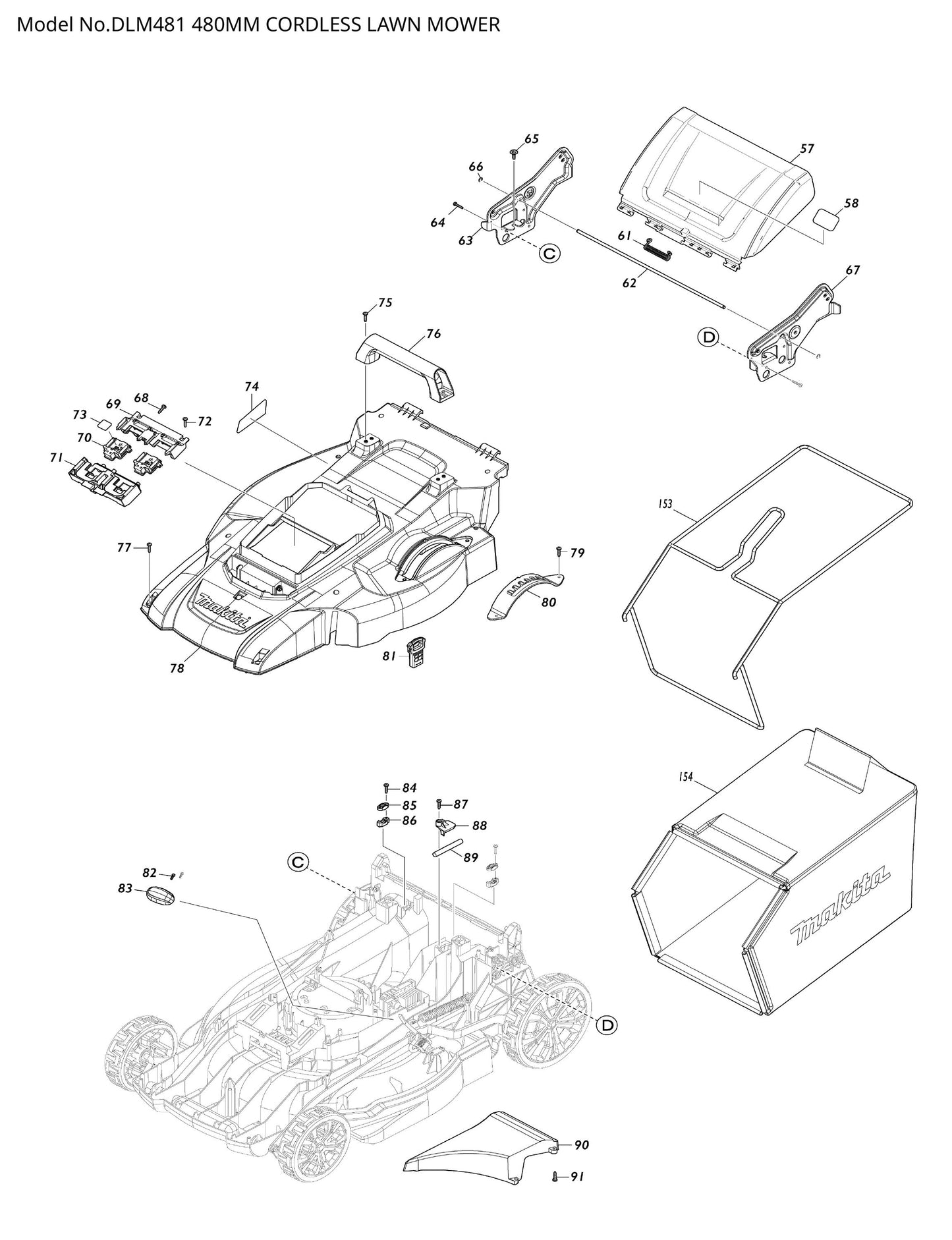 Makita DLM481 Ersatzteile