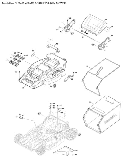 Makita DLM481 Ersatzteile