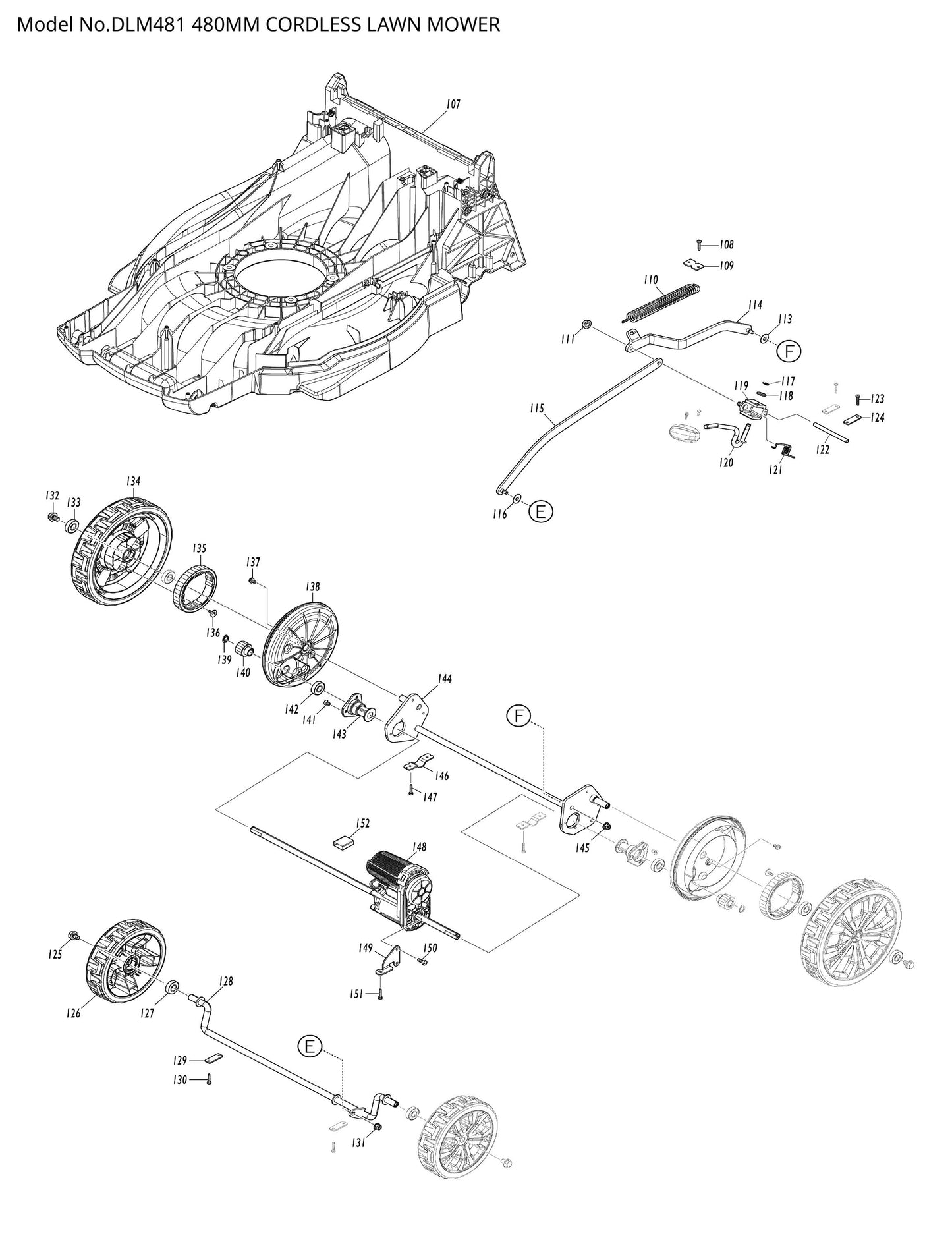 Makita DLM481 Ersatzteile