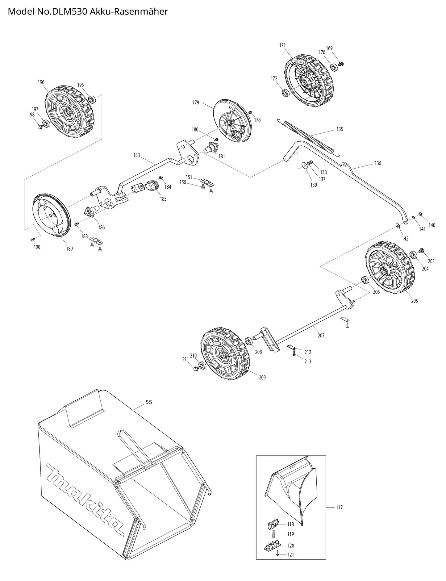Makita DLM530 Ersatzteile