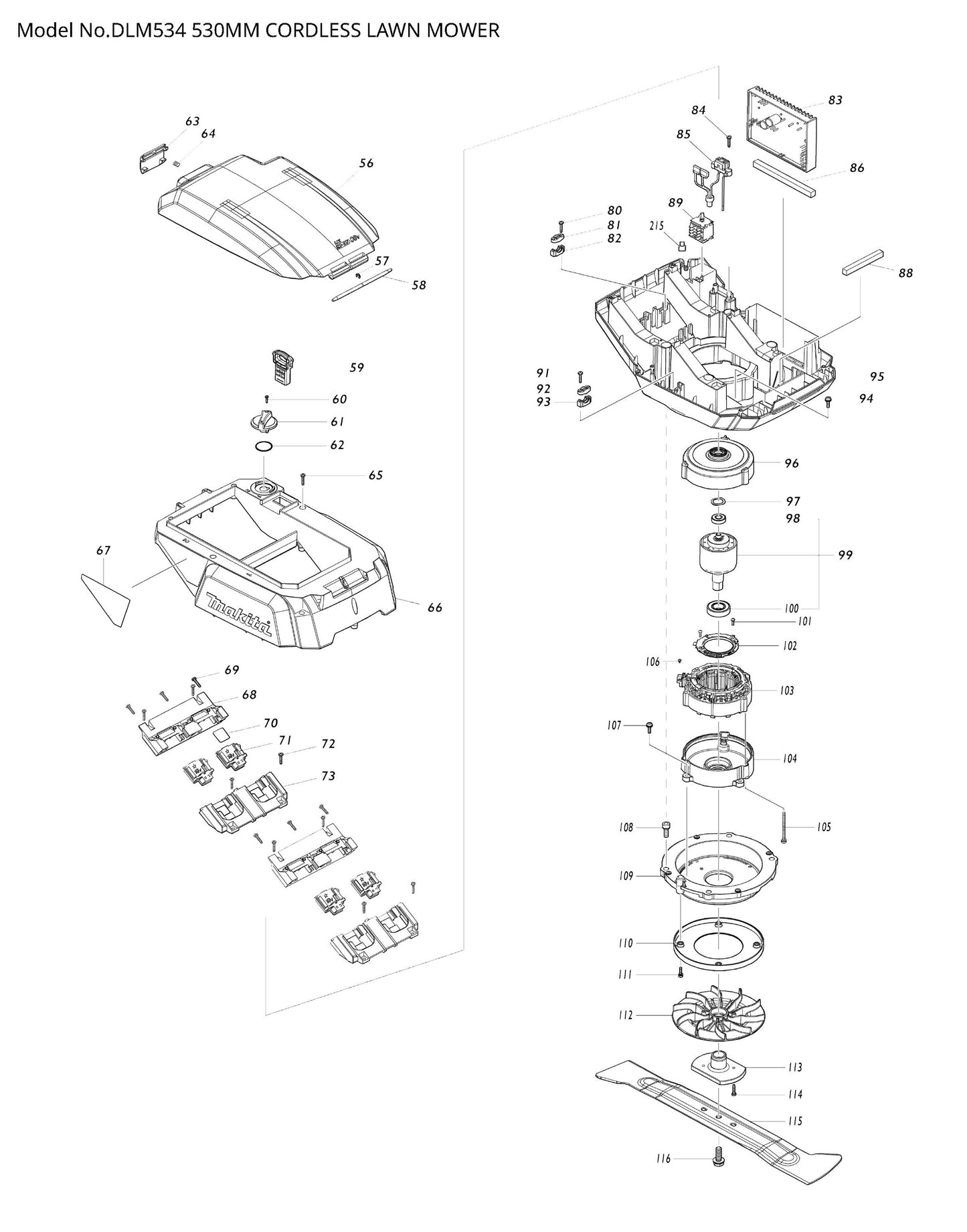 Makita DLM534 Ersatzteile