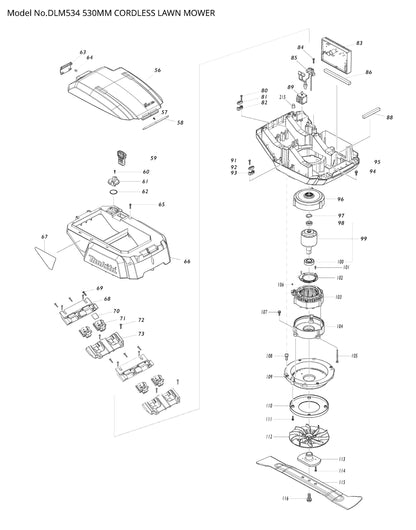 Makita DLM534 Ersatzteile