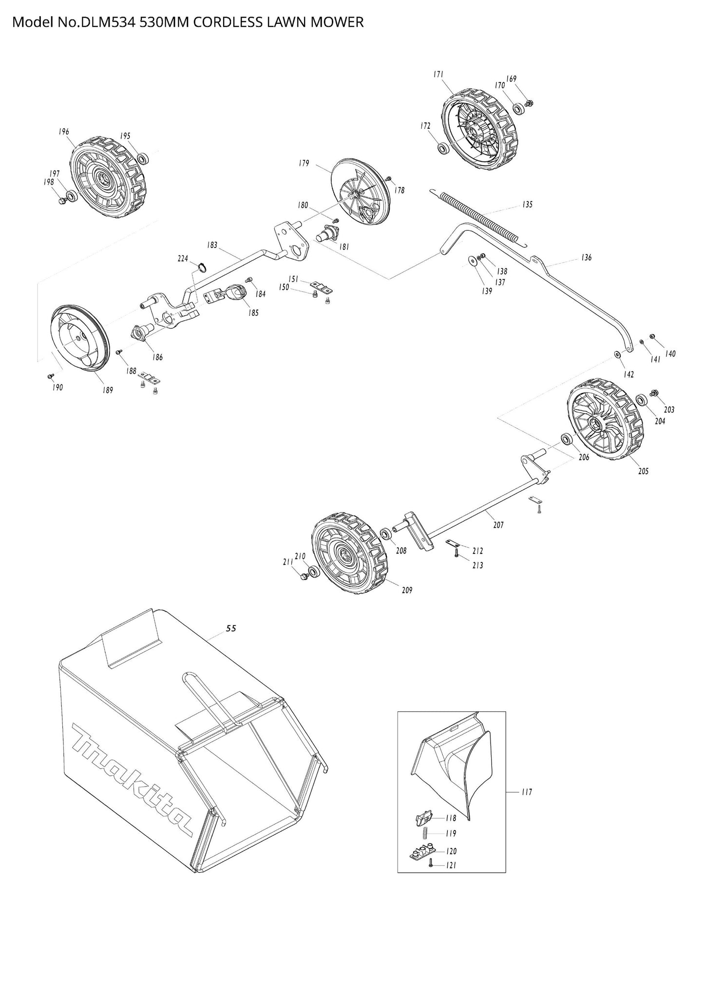Makita DLM534 Ersatzteile