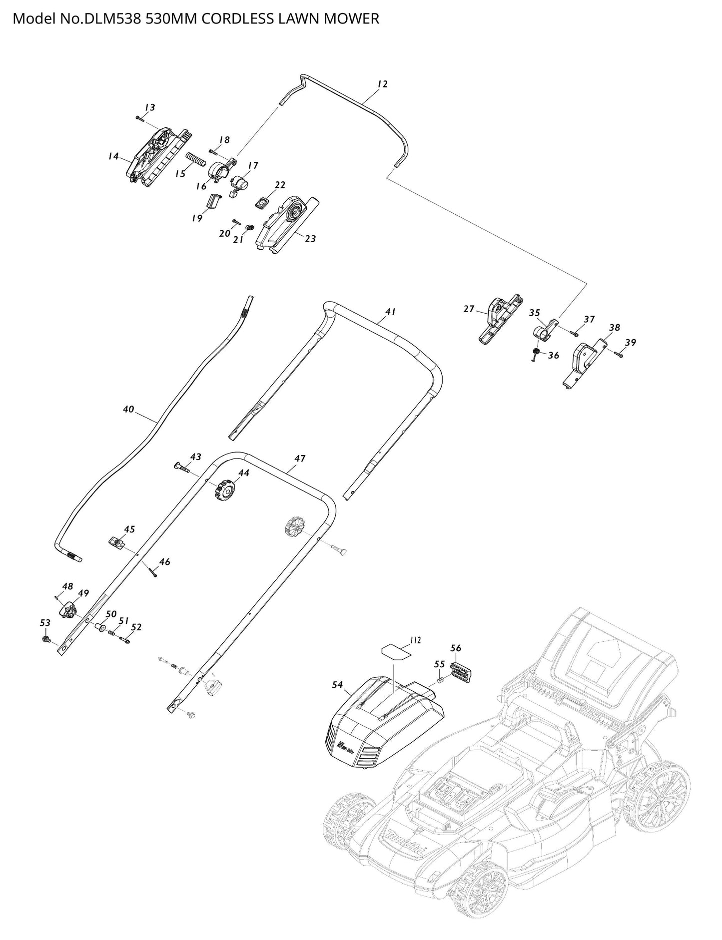 Makita DLM538 Ersatzteile