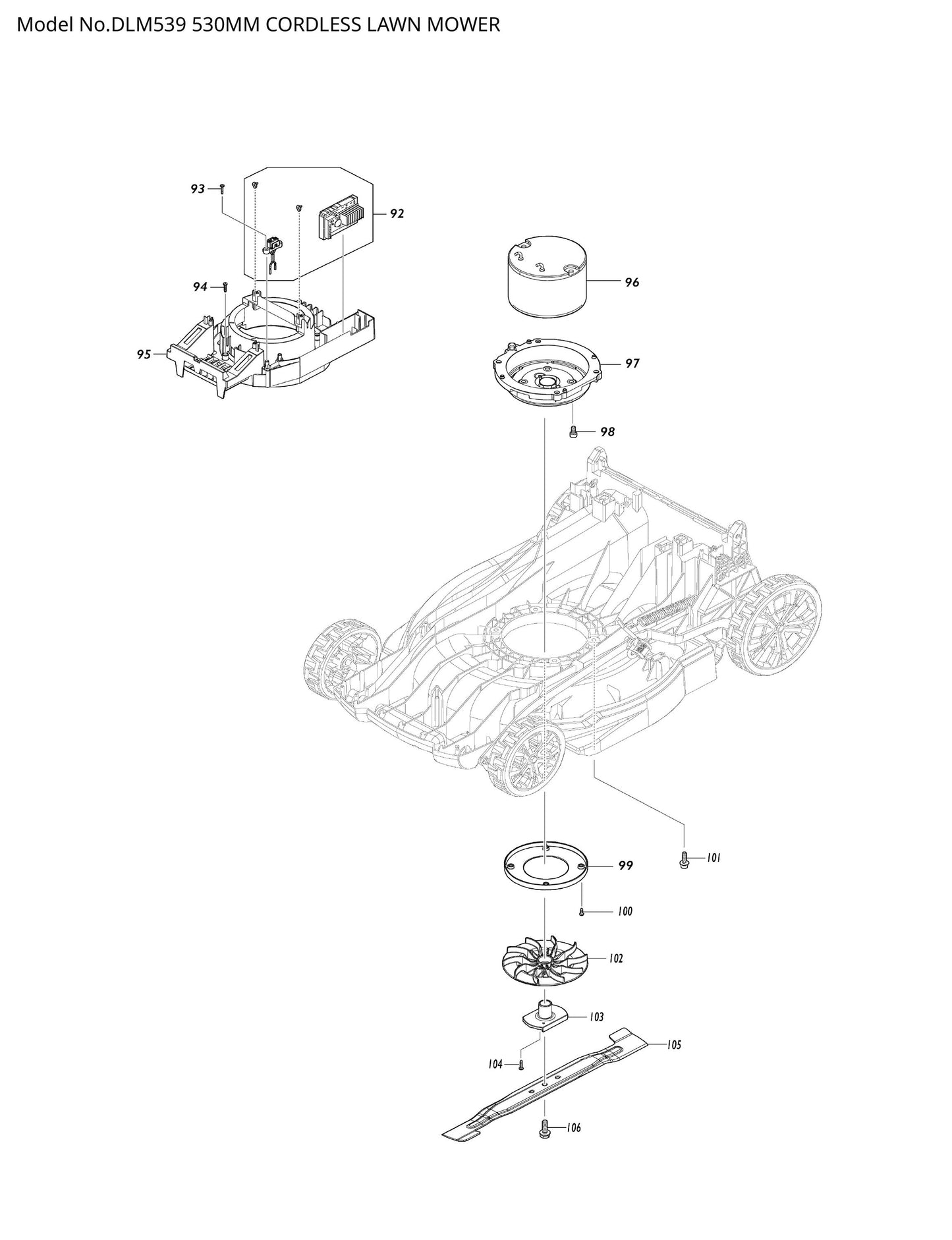Makita DLM539 Ersatzteile
