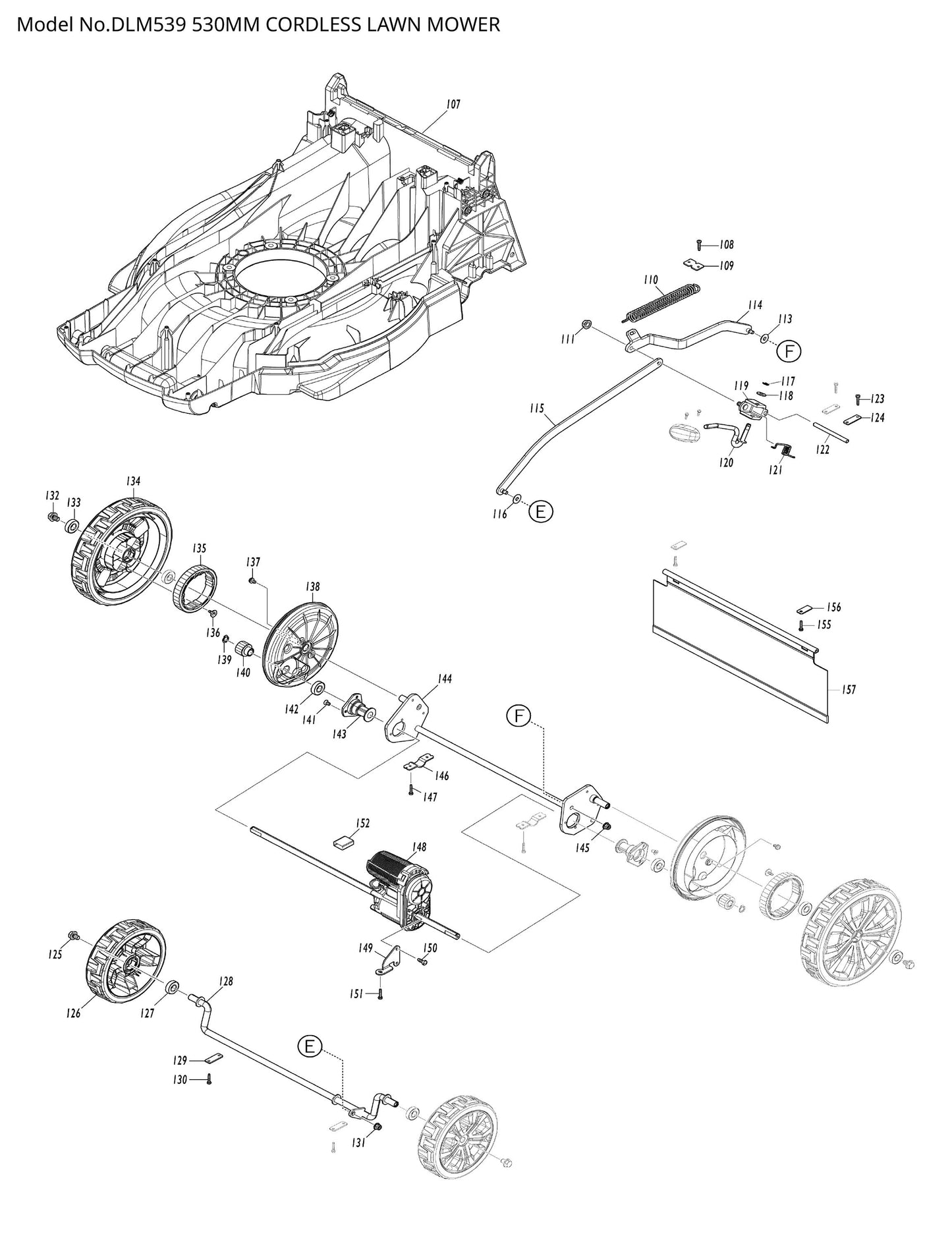 Makita DLM539 Ersatzteile
