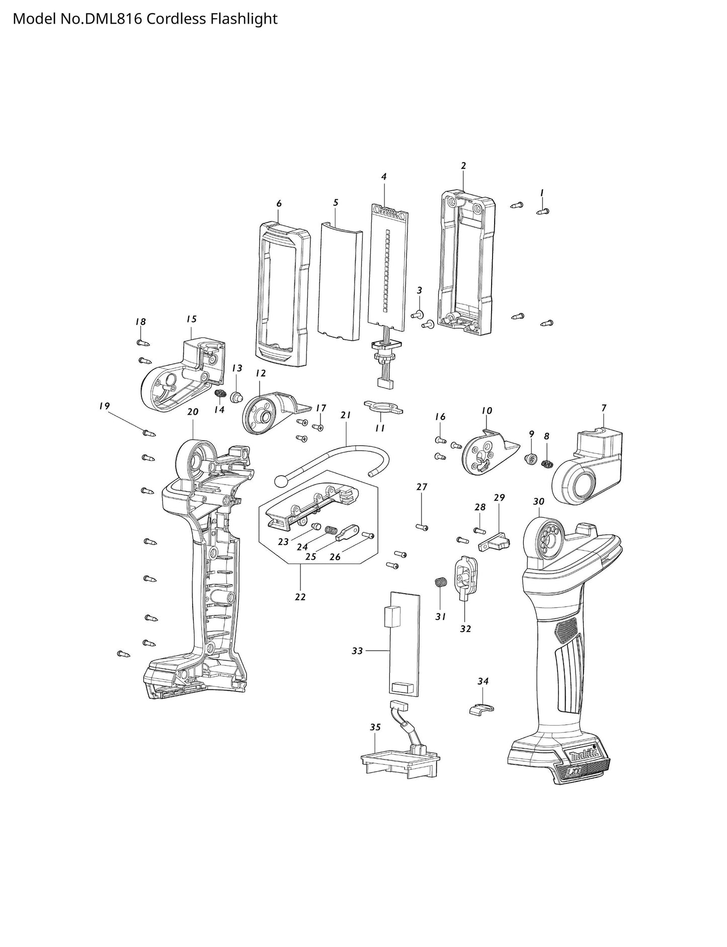 Makita DML816 Ersatzteile