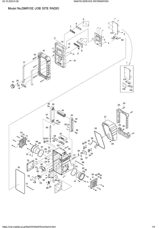 Makita DMR102 Ersatzteile