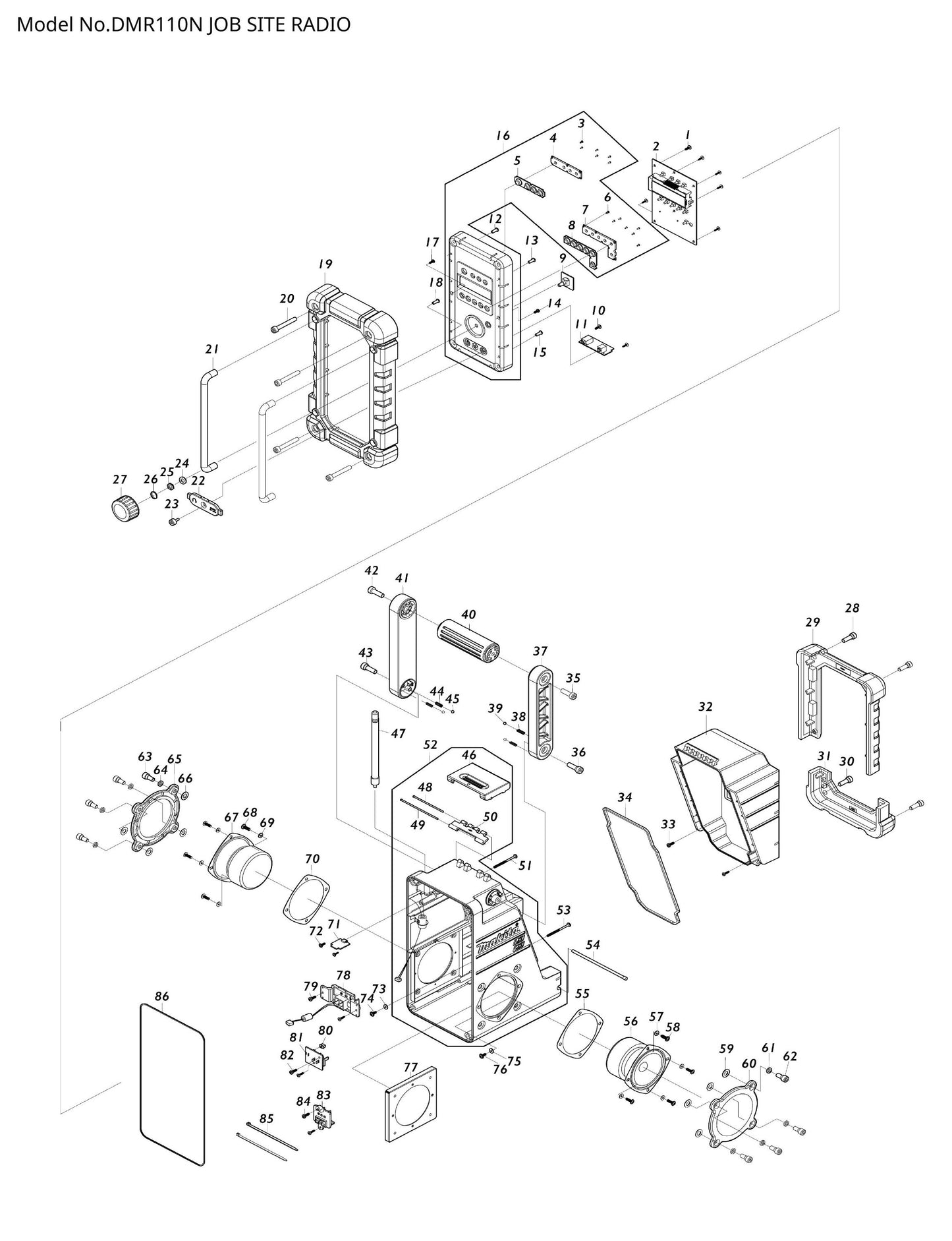 Makita DMR110N Ersatzteile
