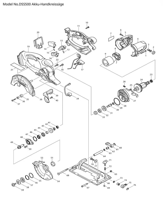 Makita DSS500 Ersatzteile