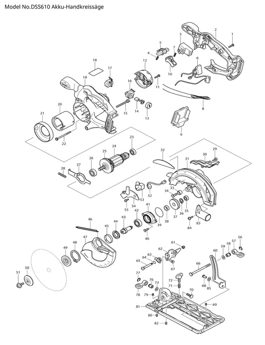 Makita DSS610 Ersatzteile