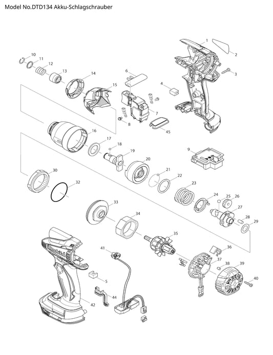 Makita DTD134 Ersatzteile