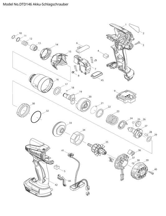 Makita DTD146 Ersatzteile