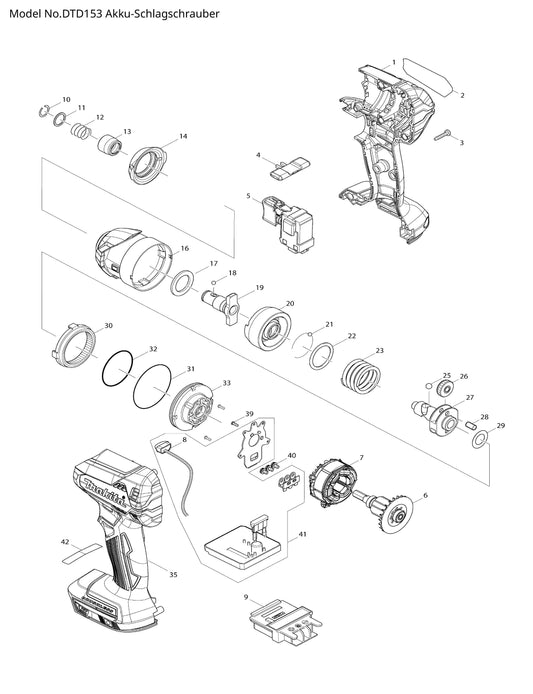 Makita DTD153 Ersatzteile