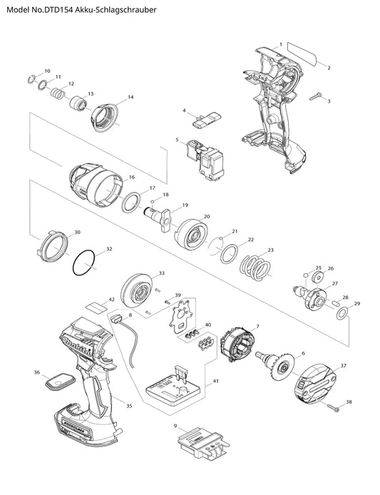 Makita DTD154 Ersatzteile