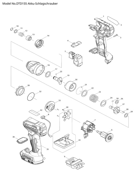 Makita DTD155 Ersatzteile