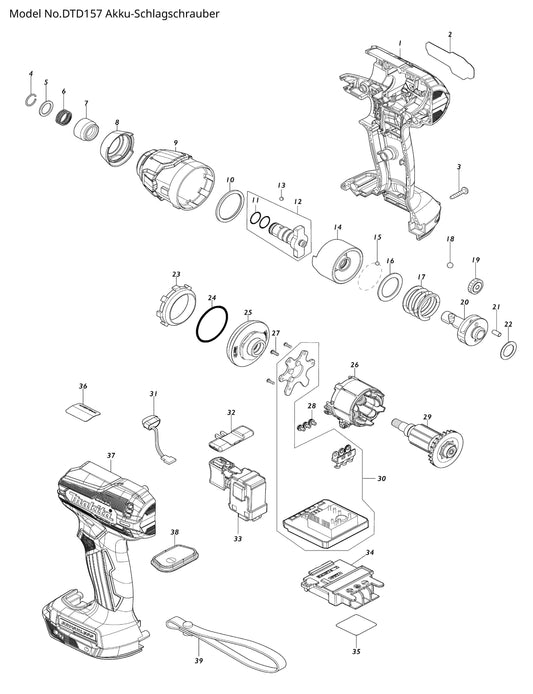 Makita DTD157 Ersatzteile