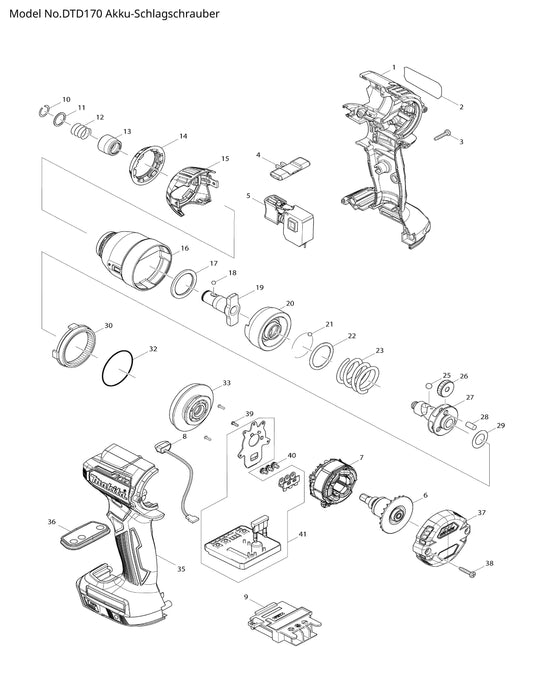 Makita DTD170 Ersatzteile