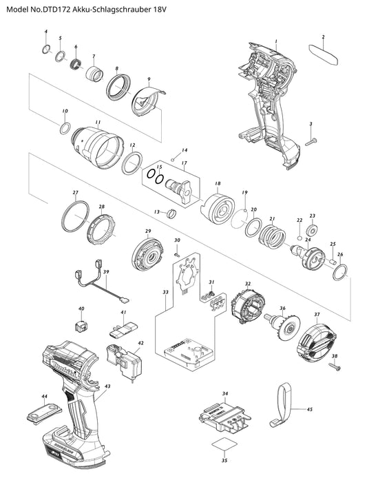 Makita DTD172 Ersatzteile