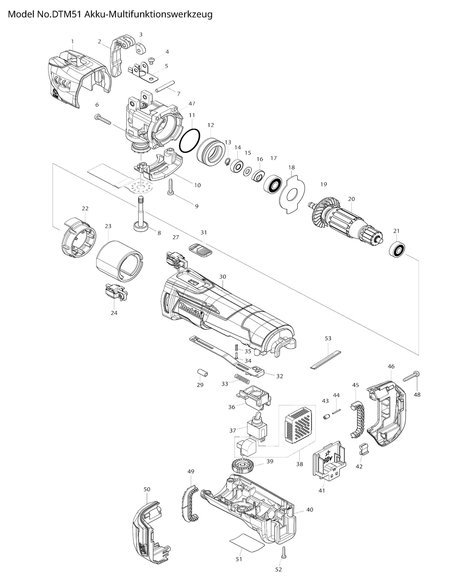 Makita DTM51 Ersatzteile