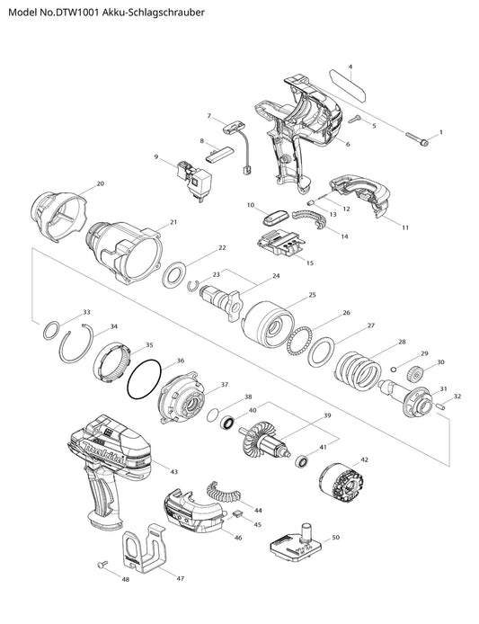 Makita DTW1001 Ersatzteile