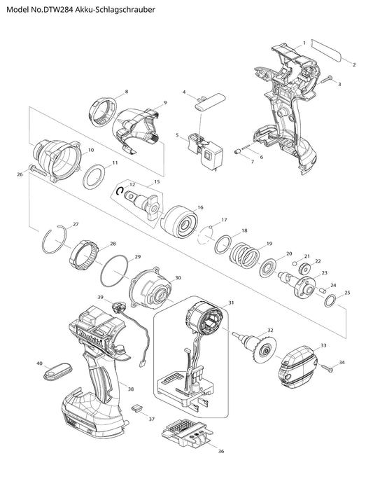 Makita DTW284 Ersatzteile