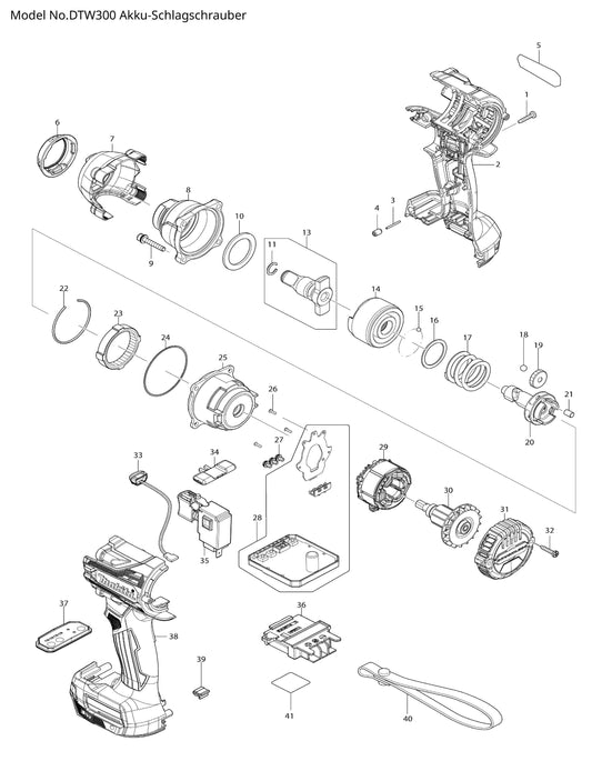 Makita DTW300 Ersatzteile