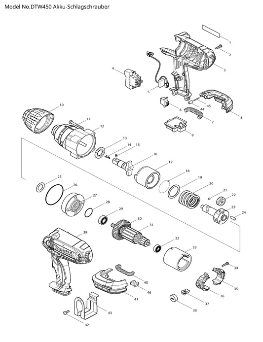 Makita DTW450 Ersatzteile