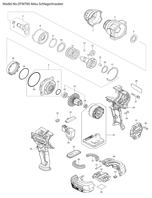 Makita DTW700 Ersatzteile