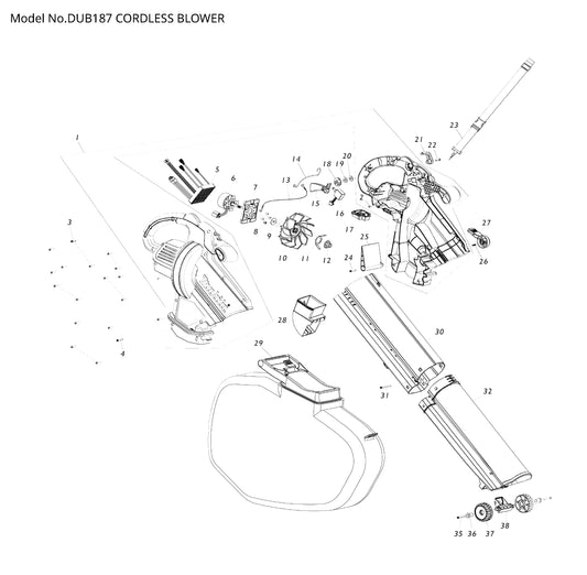 Makita DUB187 Ersatzteile