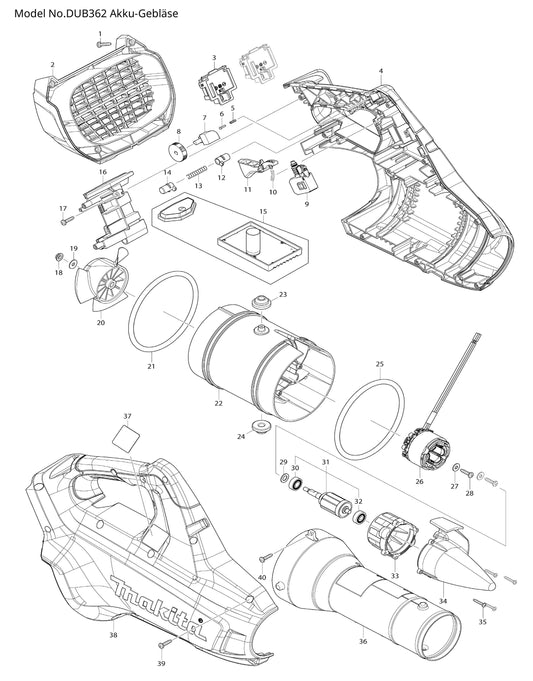 Makita DUB362 Ersatzteile