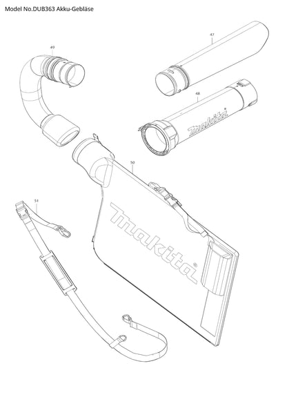 Makita DUB363 Ersatzteile