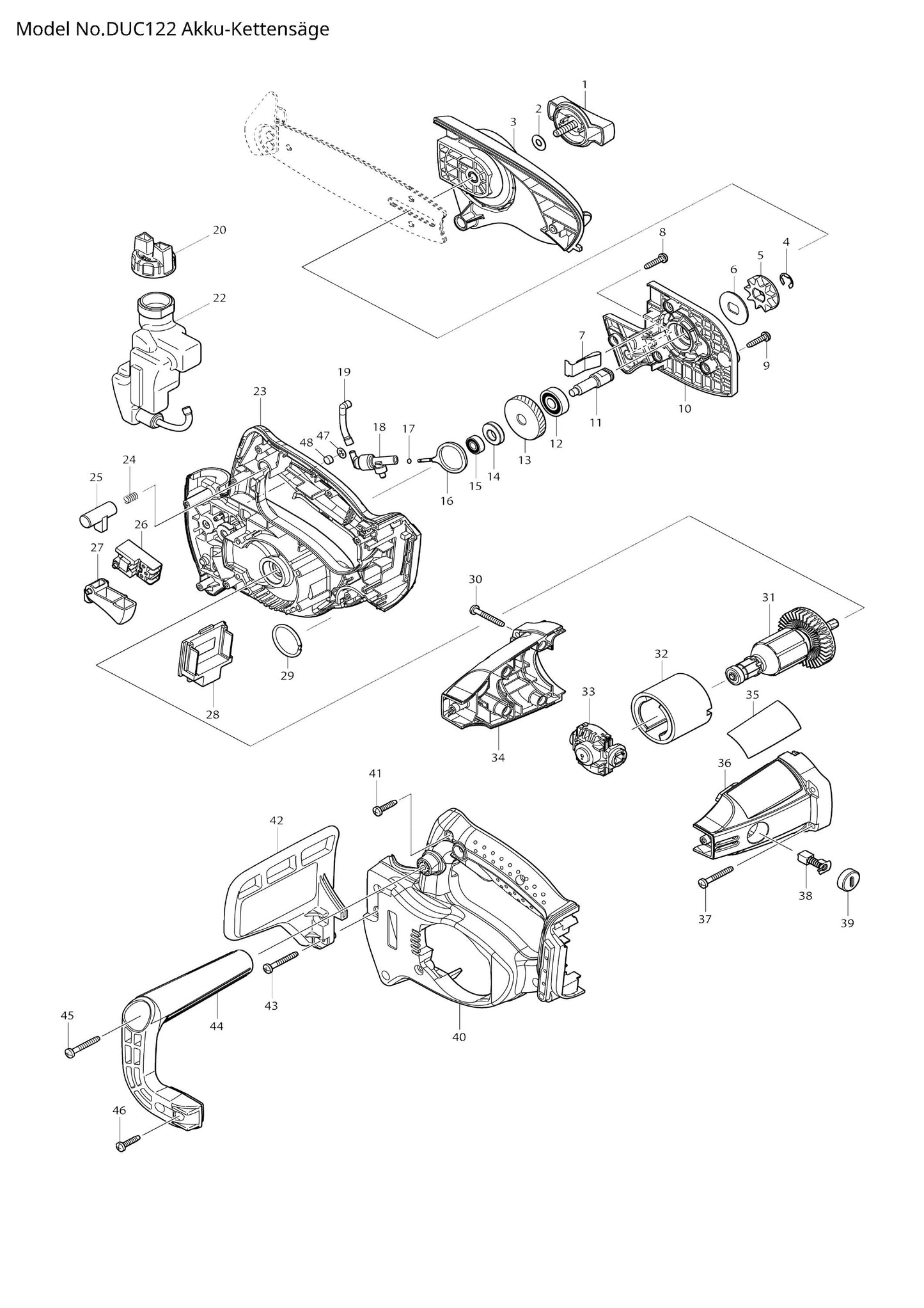 Makita DUC122 Ersatzteile