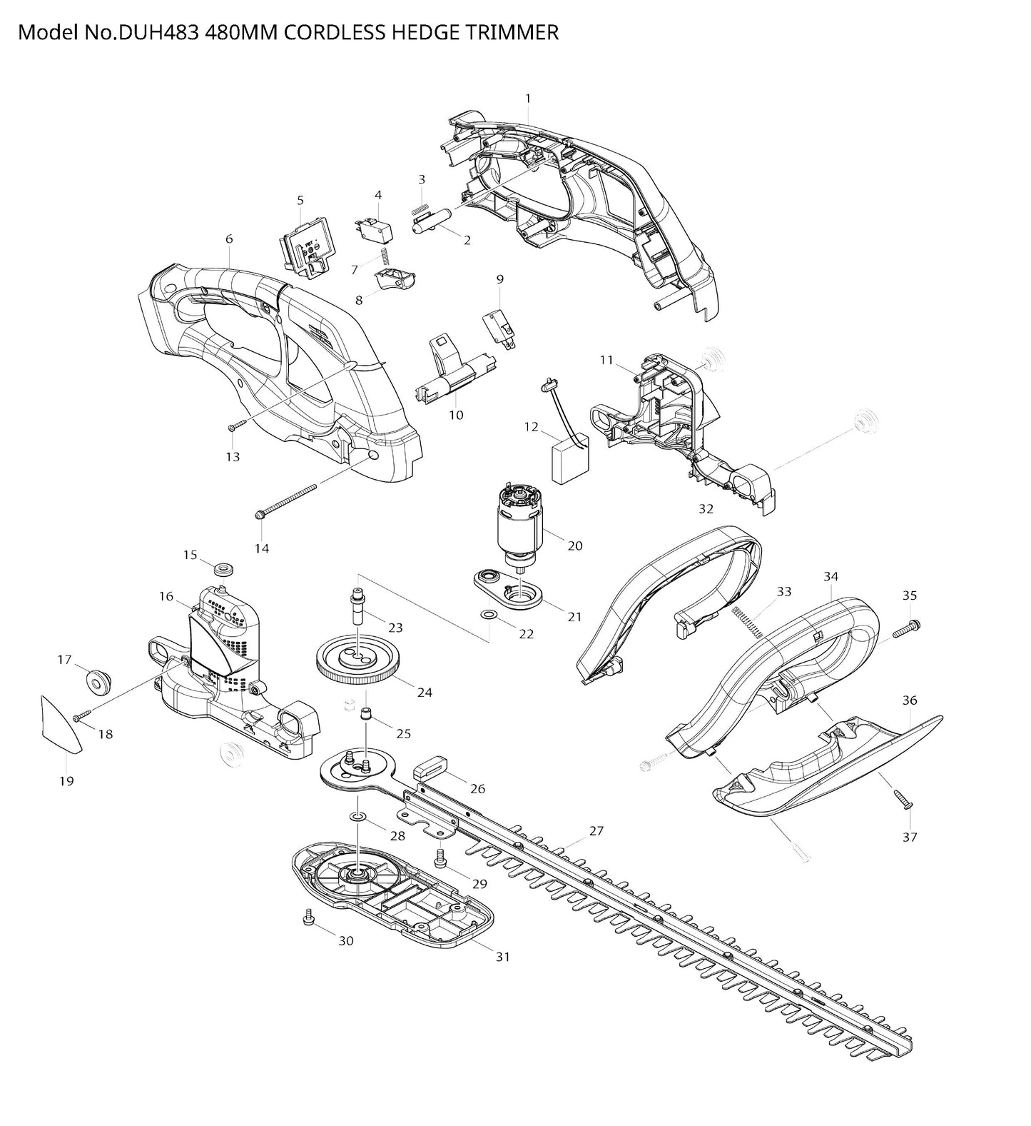 Makita DUH483 Ersatzteile