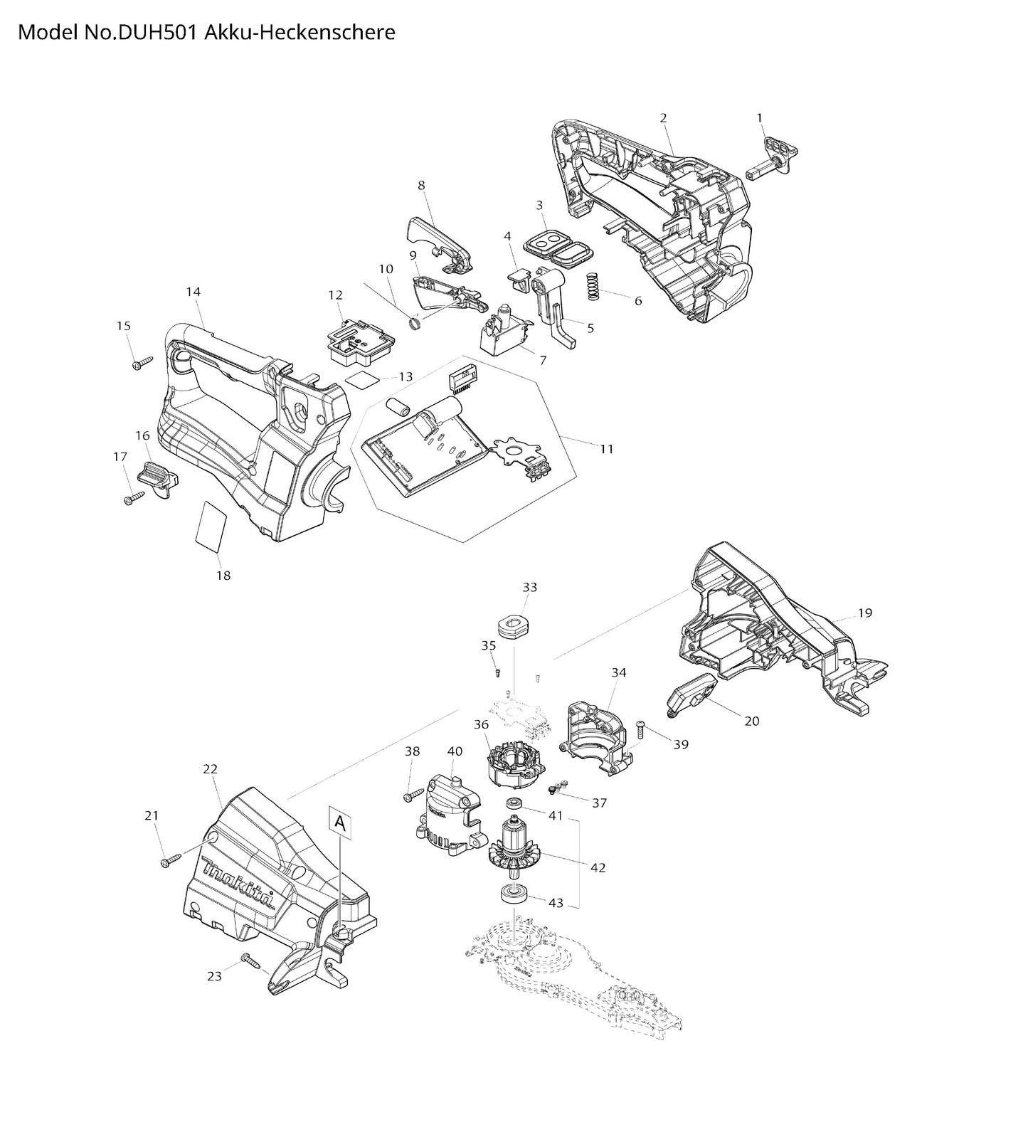 Makita DUH501 Ersatzteile