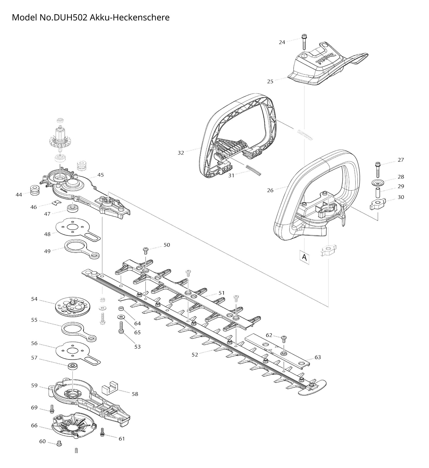 Makita DUH502 Ersatzteile