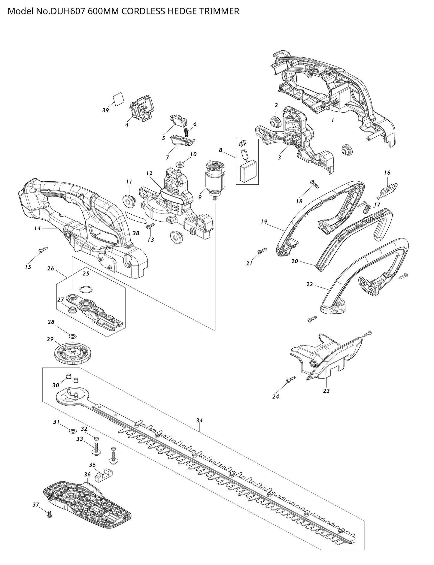 Makita DUH607 Ersatzteile
