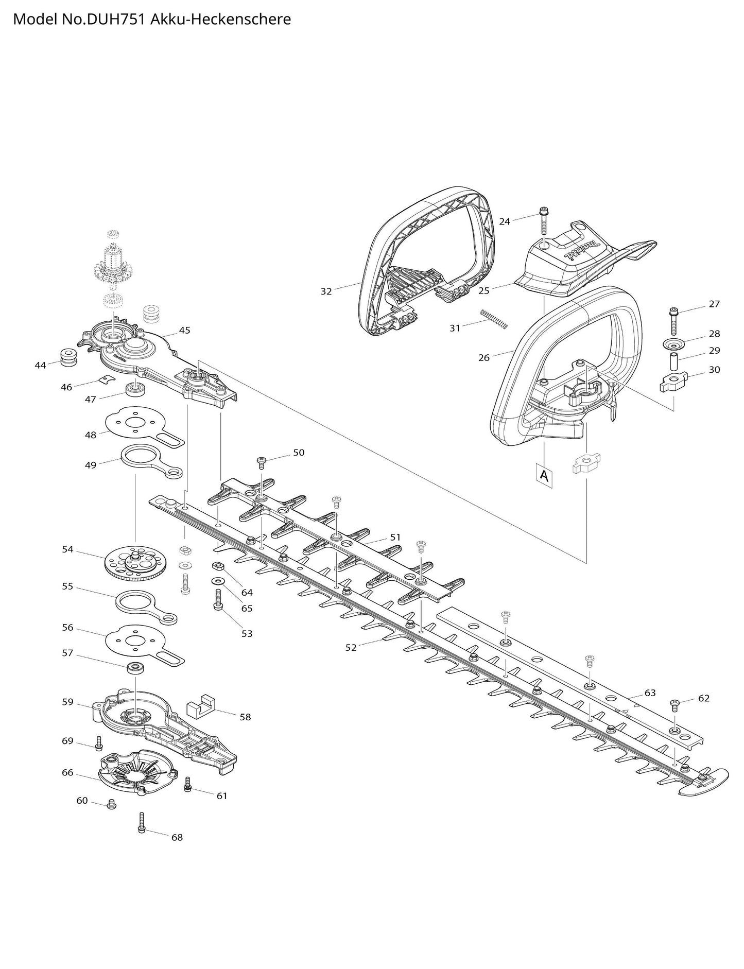 Makita DUH751 Ersatzteile