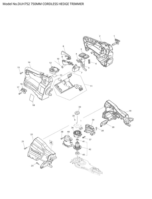 Makita DUH752 Ersatzteile