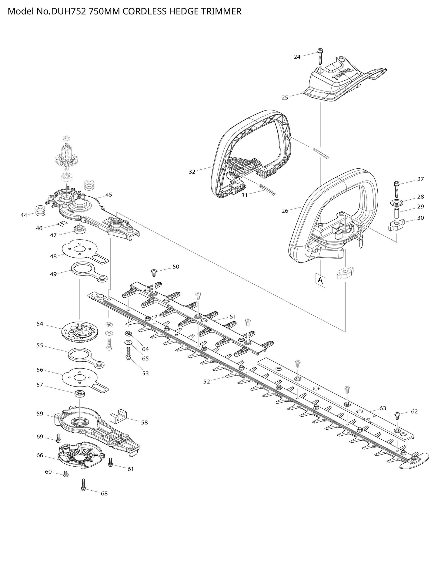 Makita DUH752 Ersatzteile