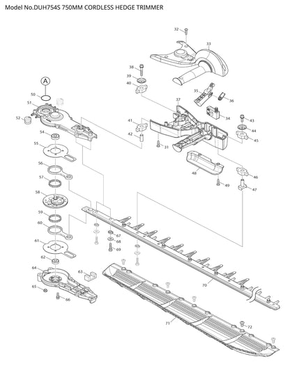 Makita DUH754S Ersatzteile