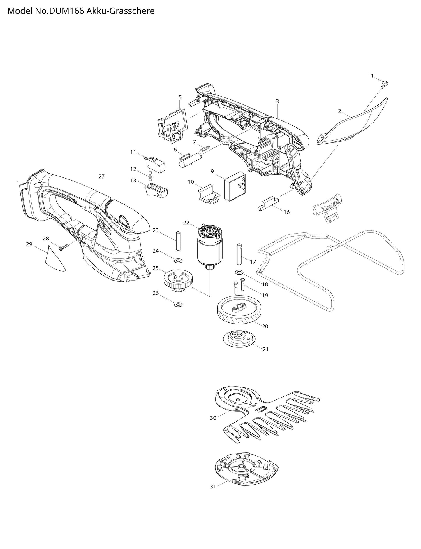 Makita DUM166 Ersatzteile