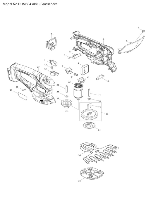 Makita DUM604 Ersatzteile