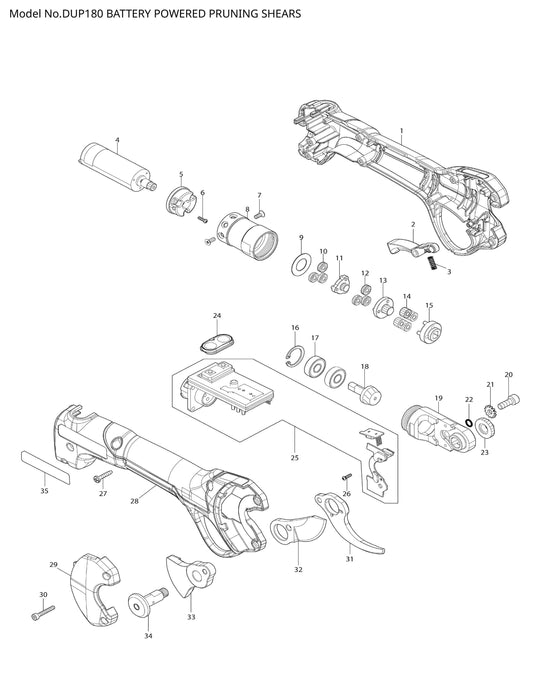 Makita DUP180 Ersatzteile